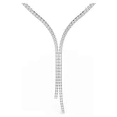 Matrix Y Tennis Necklace Long White